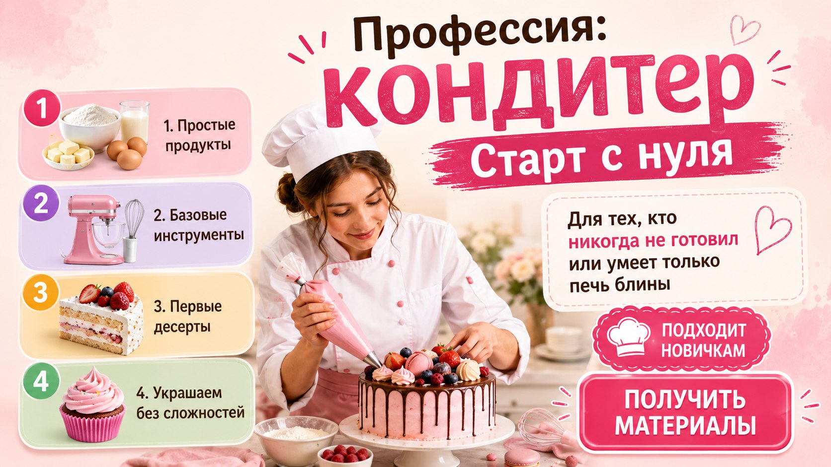 Как стать кондитеров с нуля?