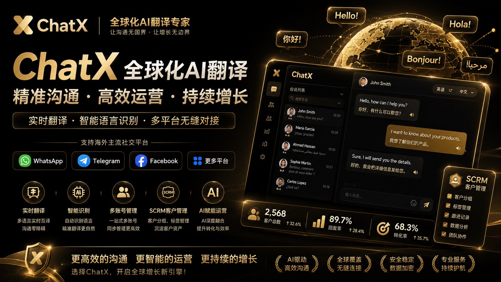 ChatX官方频道|翻译软件|自动翻译|聊天AI翻译