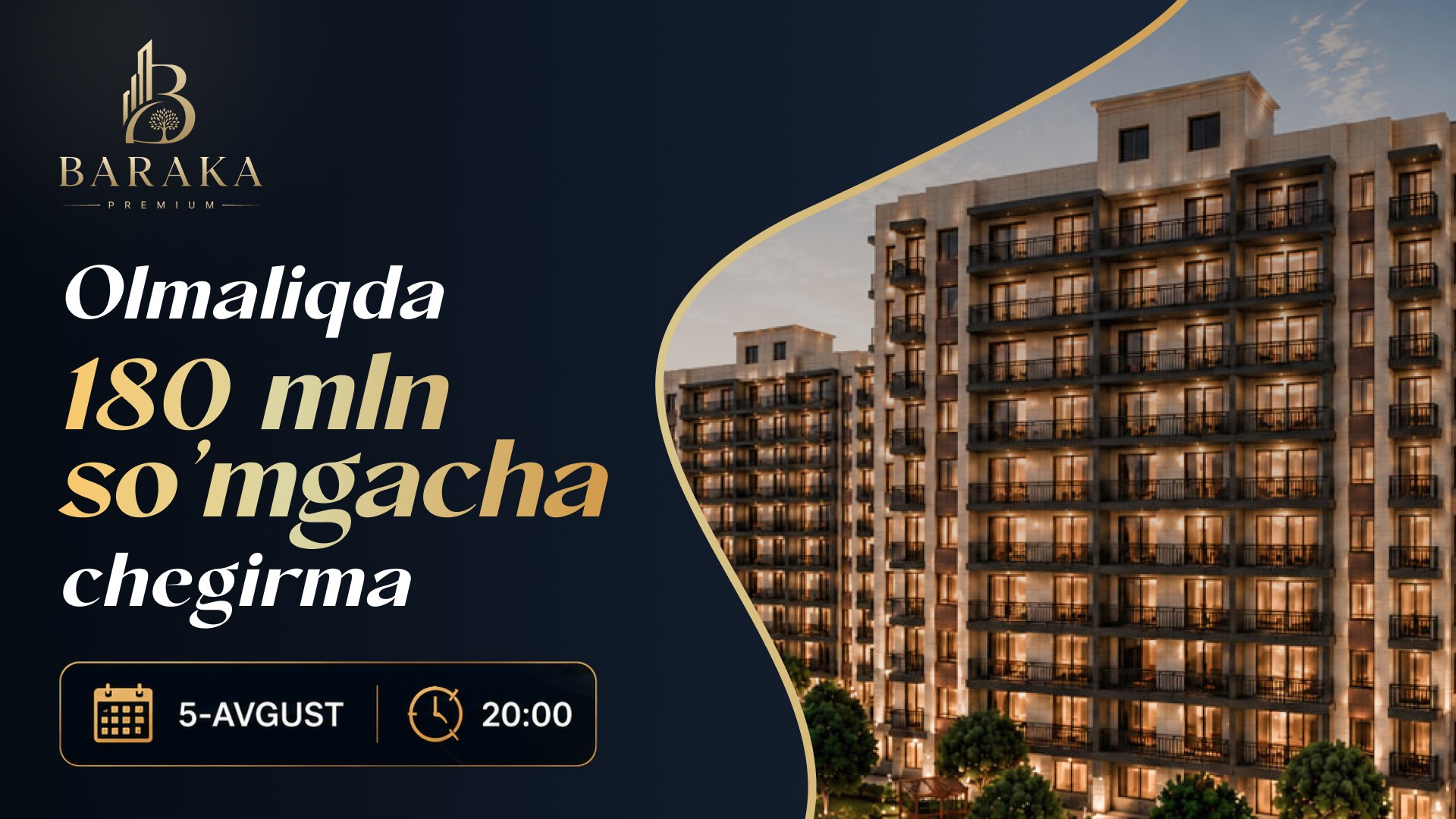 5-Avgust 20:00 | Baraka Premium