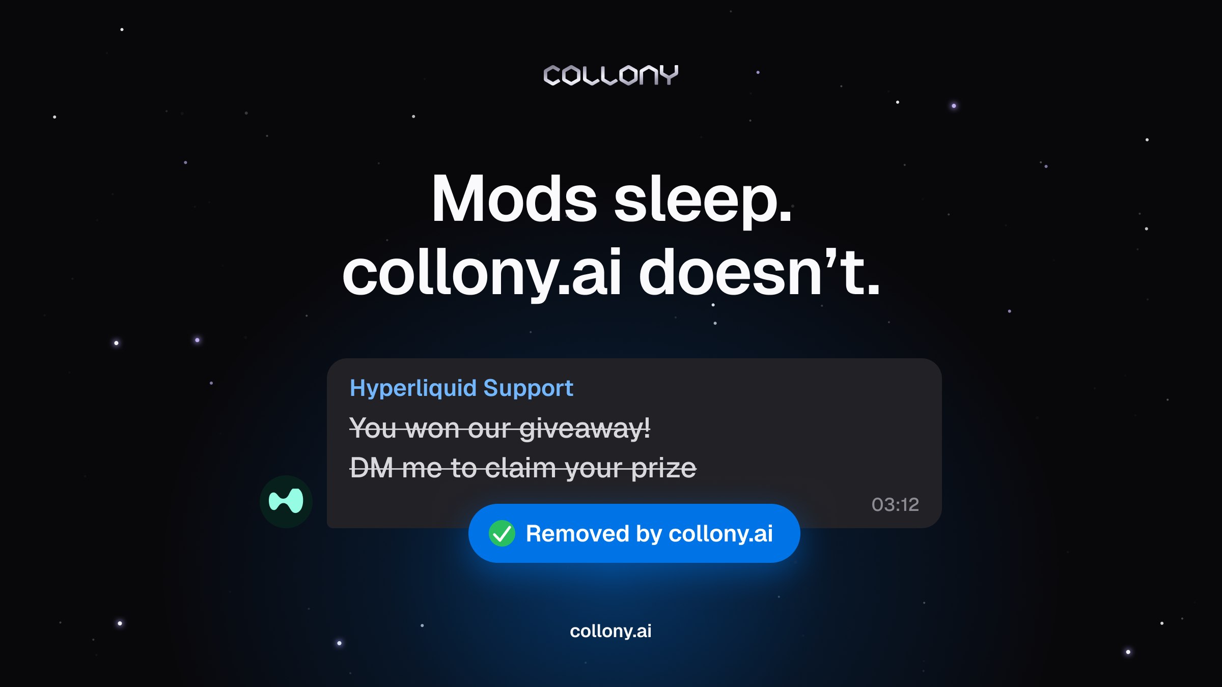 collony: 24/7 AI community mod